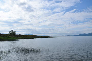 Landscape of Lake Skadar. Albania - Montenegro border.