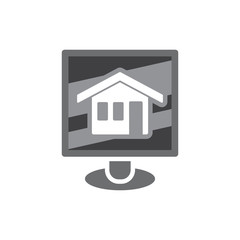 House Computer Logo Icon Design