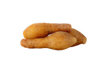  Finger root was placed on a white background.