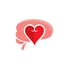 Love Brain Logo Icon Design