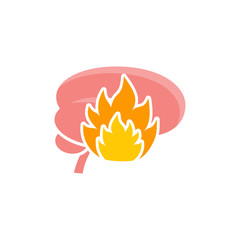 Fire Brain Logo Icon Design
