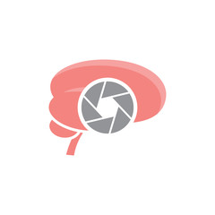 Lens Brain Logo Icon Design