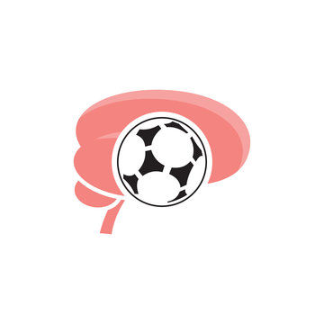 Soccer Brain Logo Icon Design