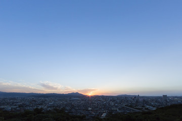 Fototapeta premium 足立公園からの北九州市小倉都心部夜景