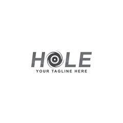 hole design typography