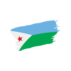 Djibouti flag, vector illustration