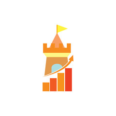 Graph Castle Logo Icon Design