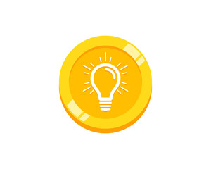 Creative Coin Icon Logo Design Element