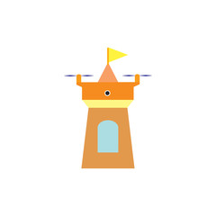Drone Castle Logo Icon Design