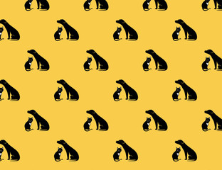 pet patterns, yellow backgrounds of dogs and cats