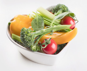 Raw organic vegetables