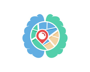 Mind Map Icon Logo Design Element