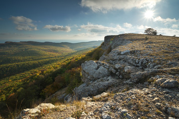 Fototapeta na wymiar Mountain autumn nature landscape.