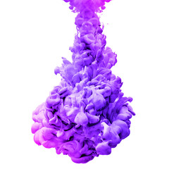 colorful ink in water, ink explosion, paint in water colorful