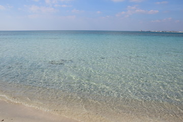 Fototapeta na wymiar Beach near Porto Cesareo in Salento, Italy