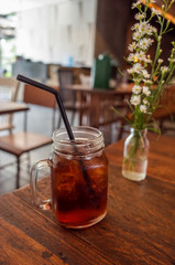 A glass of iced tea