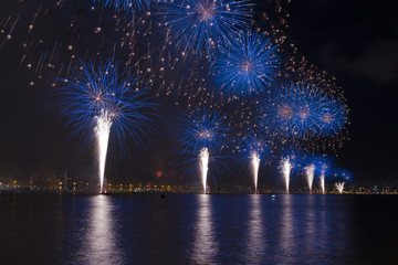 Fototapeta premium Fireworks in Florianopolis.