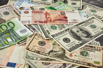 Money. Currency. Euro. Dollar. Rubles. A lot of. For your design. Accumulations.