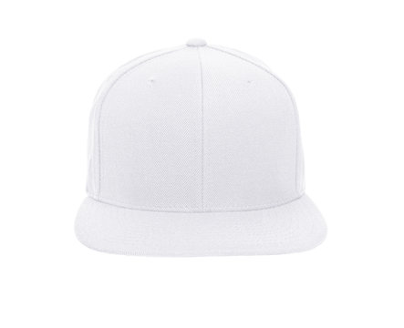 Blank baseball cap color white on white background