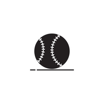 Baseball ball vector icon