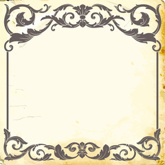 Vector baroque of vintage elements for design. 