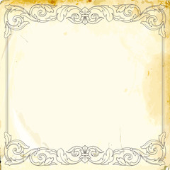 Vector baroque of vintage elements for design. 