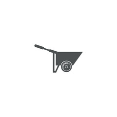 wheelbarrow icon. sign design