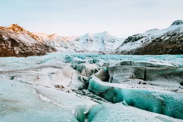 Photo sur Plexiglas Glaciers Glacier de vatnajokull gelé en hiver, Islande