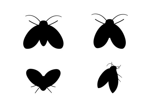Drain Fly icons in silhouette style, vector design