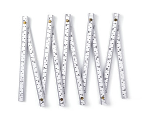 meter ruler isolated on white
