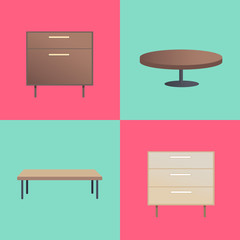 Stylish Wooden Furniture With Smooth Surfaces