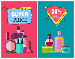 Super Price for Makeup Tools and Cosmetics Posters