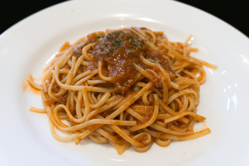 ミートソースパスタ
