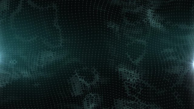 Green network wave abstract background.