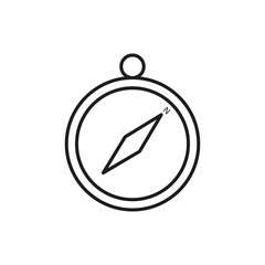Simple Compass Adventure Thin Line Icon Design