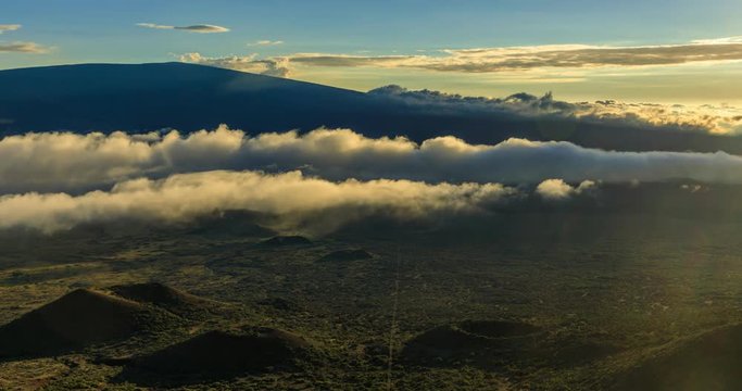 Mauna Kea Sunset time lapse, Big Island, Hawaii, USA