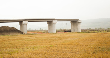 unfinished bridge under construction