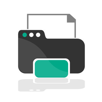 Design printer icon, web and office illustration vector