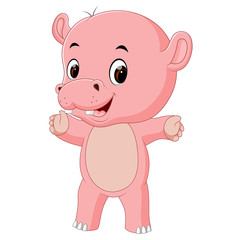 Obraz na płótnie Canvas cute baby hippo