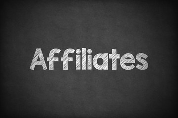 Affiliates on Textured Blackboard.