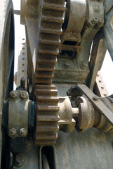 saint louis du sénégal (Sénégal) Pont Faidherbe,  roue dentelée, mécanisme