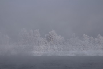 cold winter morning in Russia