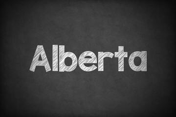 Alberta on Textured Blackboard.