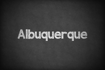 Obraz premium Albuquerque on Textured Blackboard.