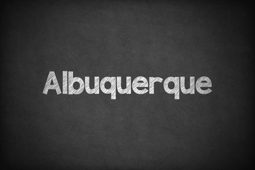 Albuquerque on Textured Blackboard.