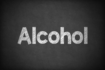 Obraz premium Alcohol on Textured Blackboard.