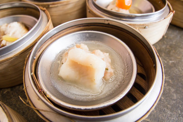 dim sum on plate. chinese cuisine