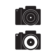 DSLR Camera icon Vector Illustration. Flat Sign
