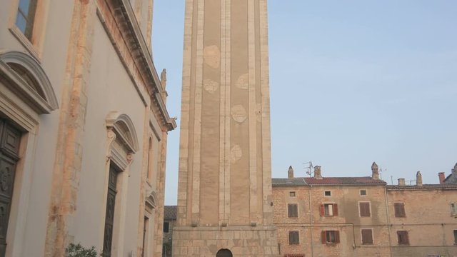 Tilt up view of St Blaise belfry