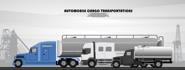 Illustration on the theme of trucking